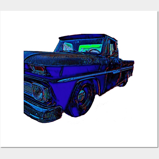 psychedelic 66 Chevy C10 Wall Art by C10 Low_Lyfe